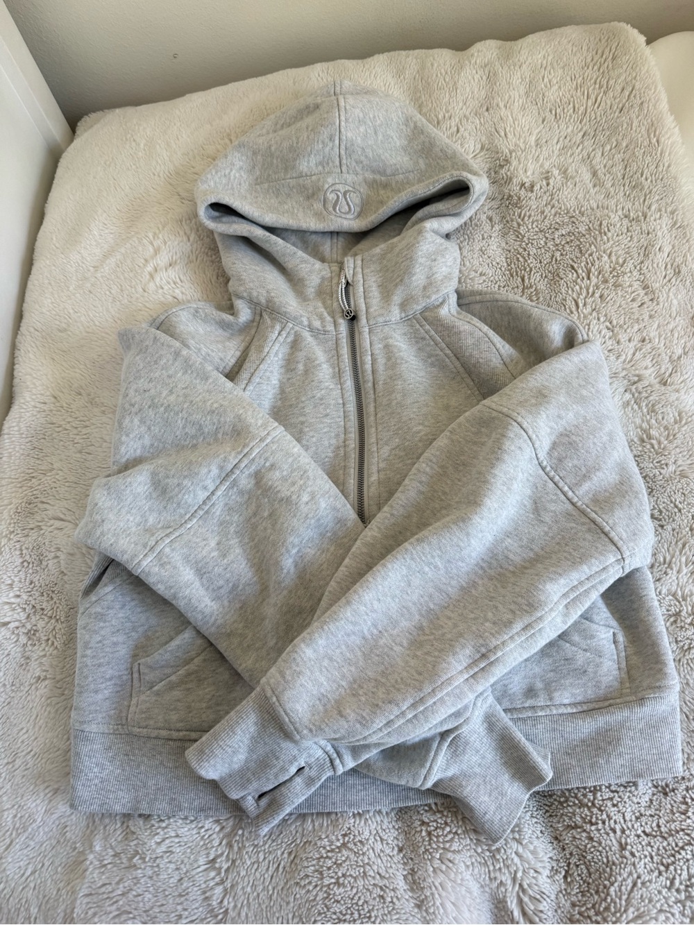 Women’s Lululemon Grey Zip-Front Hoodie Jacket